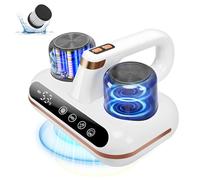 Aspiratore Battimaterasso,1000W Aspirapolvere cordless con sensore acari e display LED intelligente, aspirapolvere con luce UV, rimuove il 99,9% degli allergeni, per materassi, letti, divani