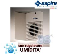 Aspiratore centrifugo AC 100HTT PLUS Aspira - con timer ed umidostato - per foro