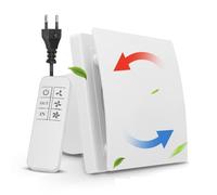 Aspiratore da Bagno 100mm, 130 m³/h Ventilatore da Bagno e Toilette Silenzioso con Telecomando, 2 Direzioni, Ventilazione Potente, Estrattore Aria Universale per Bagno, Cucina, Garage Bianco