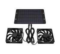 Aspiratore da Condotto, Ventilatore di scarico solare da 6 pollici a 12 V, mini ventilatore alimentato da pannello solare, estrattore d'aria for cani, pollai, camper, serra(Beige)