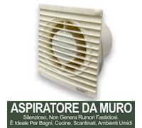 ASPIRATORE DA MURO MODELLO: APB110-1-238 SILENZIOSO SEMPLICE DA INSTALLARE 15 W