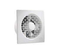 Aspiratore da muro punto filo mf 90/3,5" timer Vortice 90x90 mm Bianco