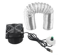 Aspiratore di fumi con velocità regolabile, sistema di rimozione dei fumi di saldatura alimentato tramite USB, con tubo flessibile per officina, riparazione elettronica e progetti fai da te (ventola