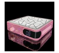 Aspiratore di polvere for unghie rosa ad alta potenza da 48 W, manicure, pedicure, pulisci tavolo, macchina for aspirapolvere con strass(Pink)