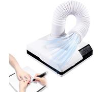 Aspiratore di Polvere per lucidatura da Tavolo, aspiratore di Polvere per Unghie Professionale da 60 W, Tubo Retrattile Girevole a 360°, con Ventola e LED a Doppia funzio