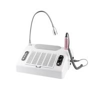 Aspiratore di polvere per unghie, Aspirapolvere for unghie 5 in 1 con potente aspiraze da 80 W, 4500 giri/min, for la pulizia, con lampada a LED e maniglia for trapano.,per strumenti per manicure