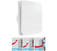 Aspiratore elettrico assiale per ricambio d'aria 100 mm 100 m³/h per bagni ciechi mansarde taverne consumo 15W 220V