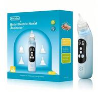 Aspiratore elettrico MAMIJOY con forte aspirazione, adatto per neonati, bambini piccoli e portatile, ricaricabile, con luce e musica Viola,blu,BiancoABS