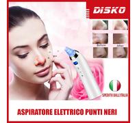 ASPIRATORE ELETTRICO PULIZIA FACCIALE PUNTI NERI PULITORE VISO NASO PORI