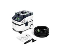 Festool Cleantec CT 15 E - Aspirapolvere a umido e secco, contenitore da 15 l, compatto e mobile, con accessori, funzione antistatica, ideale per officina, cantiere e auto