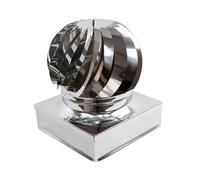 ASPIRATORE FUMI GIREVOLE INOX BASE QUADRA EOLICO TESTA CAMINO - TUTTE LE MISURE