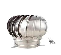 Aspiratore Fumi Girevole Inox, Cappello Girevole In Acciaio Inox, Copertura Di Ventilazione, Naso Toro Tondo In Acciaio Inossidabile, Cappello Eolico, per Aziende Agricole, Fabbriche (Size : 400mm)