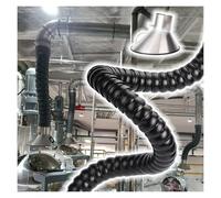 aspiratore fumo Di Aspirazione Polveri Per Affumicatura, Tubo Flessibile Per La Raccolta Dei Fumi Per Laboratorio, Officina, Tubo Flessibile Extra Lungo Da 1 2 3 M(Black 6.3in/160mm,2.6ft/80cm)