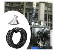 aspiratore fumo Personalizzabile Tubo Flessibile Per Aspirazione Polveri Da Officina, 80/100/150/200/250/300 Cm Di Lunghezza, Nero, Per La Rimozione Di Gas/fumi/fumi(Id 160MM(6 2/7 In),L 100cm/3.2ft)