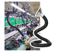 aspiratore fumo Tubo Flessibile Di Aspirazione Polvere, Braccio Flessibile Di Aspirazione Aria Con Cappa In Acciaio Inox, Ruotabile A 360°, Per Zona Manutenzione(Black 2 2/3 in,L 9.8ft/300cm)