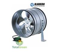 Aspiratore metallo blauberg tubo ventilazione silenzioso grow box estrazione ari [EEK: A]