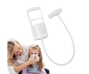 Aspiratore nasale, detergente manuale per il naso per alleviare il muco, forte aspirazione per congestione, rimozione del moccio riutilizzabile, design anti-riflusso