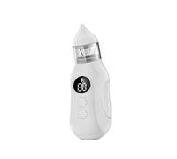 Aspiratore nasale elettrico con doppio ugello, bianco, punte in silicone alimentare, 9 livelli di aspirazione, ricarica di tipo C, basso rumore, potenza di aspirazione 65 kPA, design anti-reflusso