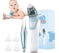 Aspiratore Nasale Elettrico, Detergente per Naso Elettrico per Bambini e Rimozione Cerume per Orecchie con 4 Ugelli Riutilizzabili per Ventose per Neonati Bambini Piccoli