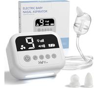 Aspiratore nasale elettrico per bambini, 9 ventose, aspirapolvere per secrezioni nasali, ricaricabile, con luce e musica calmante, sicuro, efficiente, delicato aaa