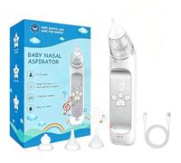 Aspiratore nasale elettrico per bambini, ricaricabile, con musica lenitiva e luce, 3 velocità, per neonati e bambini, 3 punte in morbido silicone