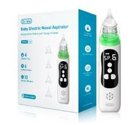 Aspiratore nasale elettrico per bambini, ricaricabile, in silicone, senza lattice, anti-riflusso, 0-24 mesi, portatile, in silicone, per il bambino, aspirazione regolabile