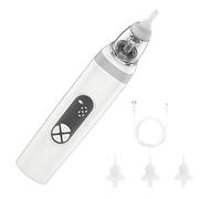 Aspiratore nasale elettrico per neonati, pulitore nasale in silicone ABS a 3 fasi, 18,5 cm, con pompa di aspirazione, aspiratore nasale ricaricabile per bambini appena nati, dispositivo di pulizia
