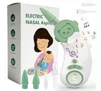 Aspiratore nasale elettrico portatile per bambini, anti-reflusso, 5 livelli di aspirazione, aspiratore nasale elettrico, ricaricabile tramite USB, con luce e funzione musicale