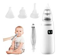 Aspiratore Nasale Neonato, ADDLIVE 2 In 1 Aspiratore Nasale Neonato Elettrico, 5 Livelli di Aspirazione Aspiratore Nasale Elettrico, Narhinel Aspiratore Nasale con 3 Punte in Silicone e Schermo LED