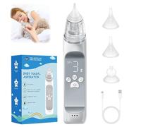 Aspiratore Nasale Neonato Elettrico, Afenau Aspira Muco Neonato avec Musique Apaisante, Aspiratore Nasale Elettrico avec 3 niveaux d'aspiration et 3 embouts en silicone pour Nouveau-nés et Enfants