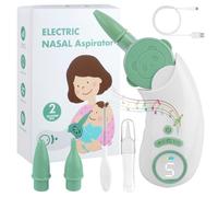 Aspiratore Nasale Neonato Elettrico con 5 Livelli di Aspirazione, Aspiratore Nasale Elettrico con Display, Ricaricabile Aspira Muco Neonato con 2 Beccucci in Silicone, Pinzette e Funzione Musica