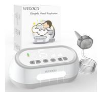 Aspiratore Nasale Neonato Elettrico,VITCOCO Aspiratore Nasale,6 Ventose Silicone,6 Livelli di Regolazione Dell'Aspirazione con Luce e Musica Calmante Funzione,per bambini e Neonati