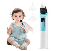 Aspiratore nasale per bambini, aspiratore nasale elettrico, aspiratore nasale, aspiratore nasale con 6 livelli di aspirazione e 2 consigli in silicone per neonati e neonati (blu)