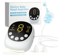 Aspiratore nasale per bambini, con 9 livelli di aspirazione, ventosa per naso e ventosa elettrica per il naso con luce notturna e musica (bianco)