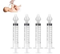 Aspiratore nasale per bambini, sistema di risciacquo sinusale, irrigatore nasale professionale per neonati, dispositivo di risciacquo rapido per neonati e bambini, senza BPA, più comodo, 4 confezioni