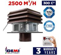 Aspiratore per Camino Aspirafumo elettrico Tiracamino Base GEMI tondo da 20 cm [EEK: A+++]