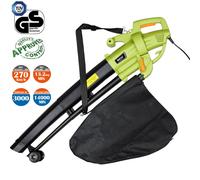 Aspiratore per foglie Trituratore e Soffiatore Elettrico 3000W Aspirafoglie 3in1