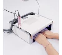 Aspiratore per polvere per unghie, Manicure Machine Professional,Strong Suction, LED Light Nail Dust Collector For Nails Polishing Drying Remove Gel