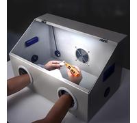Aspiratore Per Sabbiatrice Da Laboratorio, Scatola Per Lucidatura E Molatura Dentale, Con Illuminazione a LED, Sacchetto Per La Polvere, Ventola Potente Da 2800 Giri/min, Per Smerigliatura/incisione