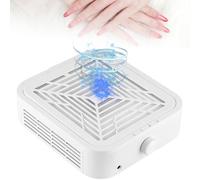 Aspiratore per unghie con luce LED, Aspirapolvere per unghie, Forte forza di assorbimento 80 W + Illuminazione rotante a 360° + Trapano elettrico per unghie 35000 giri/min + Velocità del vento regolab