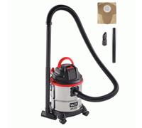 Valex Aspiratore Polvere e liquidi 1200 Watt 12 Litri Ruote Inox