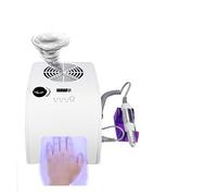 Aspiratore Polveri Unghie, 140W Multifunzione 3 In1 Con 80W VU LED Asciugatore for unghie 30000Rpm Trapano for unghie e aspirapolvere 40W for manicure Strumento for unghie(MINI RED)