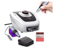 Aspiratore Polveri Unghie, 140W Multifunzione 3 In1 Con 80W VU LED Asciugatore for unghie 30000Rpm Trapano for unghie e aspirapolvere 40W for manicure Strumento for unghie(508 black)