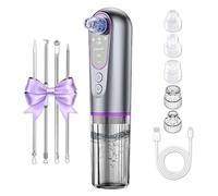 Aspiratore Punti Neri Professionale, Estrattore Vacuum Aspira Punti Neri Viso con 5 Modalità e 4 Ventose, Punti Neri Rimozione, Estrattore Comedone togli punti neri, Ricaricabile
