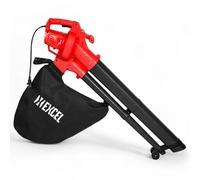 Aspiratore soffiatore trituratore elettrico con sacca di raccolta e ruote di spostamento 3000W SF2400