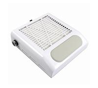 Aspiratore Unghie Aspirapolvere elettrico for unghie da 80 W, con ventola, velocità regolabile su 2 livelli, strumento for salone di nail art con filtro a rete portatile Forte aspirazione(White)