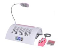 Aspiratore Unghie, Aspirapolvere for unghie 4 in 1 da 60 W, trapano for lucidatura multifunzionale, lampada for fototerapia a LED, macchina integrata, strumento for la cura delle unghie