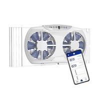 Aspiratore, Ventilatore A Doppia Finestra Elettricamente Reversibile Con Tecnologia, Bianco