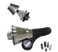 aspirazione aria Filtro Aria Da 3 Pollici/76 Mm Kit Filtro Tubo A Soffietto Aspirazione Aria Fredda Pulitore Aspirazione Aria Fredda Testa A Fungo Universale Tubo Aspirazione Aria(Argento)