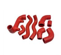aspirazione aria Kit Per Fiat Per Uno Per Turbo Ie 1.3 MK1 1983-1989 Intercooler+Radiatore+Connettore Ricambio Presa D'aria Tubo In Silicone Tubo Aspirazione Aria(Rosso)